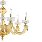 Classic Chandelier 8 Lights in Italian Luxury Handcrafted Glass - Saline Viadurini