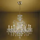 Classic Chandelier 8 Lights in Venetian Glass Made in Italy - Florentine Viadurini