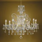 Classic Chandelier 8 Lights in Venetian Glass Made in Italy - Florentine Viadurini