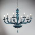 Classic 8 Lights Handmade Glass Rigaton and Metal Chandelier - Fievole