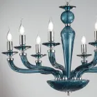 Classic 8 Lights Handmade Glass Rigaton and Metal Chandelier - Fievole Viadurini