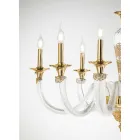Classic 8 Lights Chandelier in Artisan Glass and Crystals - Magrena Viadurini