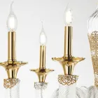 Classic 8 Lights Chandelier in Artisan Glass and Crystals - Magrena Viadurini