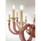 Classic 8 Lights Chandelier in Artisan Glass and Crystals - Magrena Viadurini
