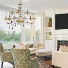 Classic desgin chandelier with 9 glass lights and Belle chisel Viadurini