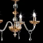 Classic crystal chandelier with 3 lights Belle, made in Italy Viadurini