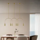 Chandelier with 2 Lights in Different Finishes Made in Italy - Lady Viadurini