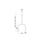 Chandelier with 2 Lights in Different Finishes Made in Italy - Lady Viadurini