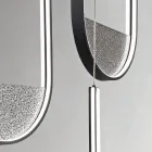 Chandelier with 3 LEDs with Removable Insert in Granulated Glass - Catalpa Viadurini