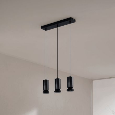 Chandelier with 3 LEDs in Powder Coated Aluminum and Adjustable Cable - Buxus Viadurini