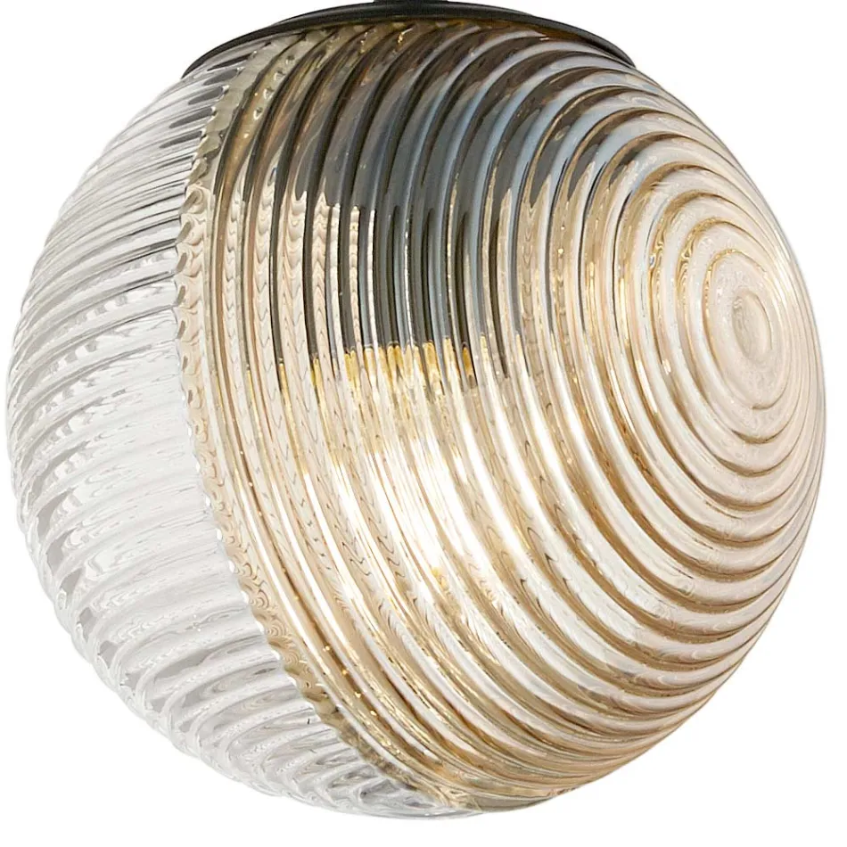 Chandelier with 3 Lights in Blown Glass in the Shape of a Sphere Made in Italy - Prilla Viadurini