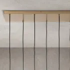 Chandelier with 6 Lights in Blown Glass in the Shape of a Sphere Made in Italy - Prilla Viadurini