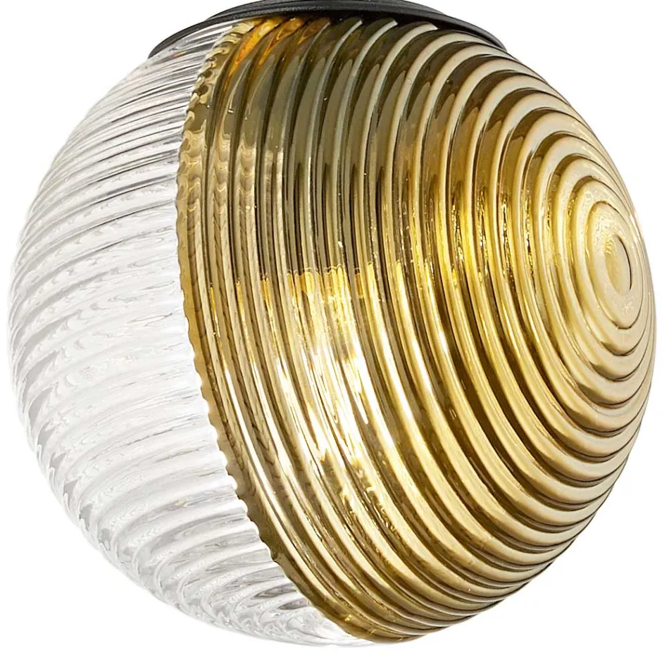 Chandelier with 6 Lights in Blown Glass in the Shape of a Sphere Made in Italy - Prilla Viadurini