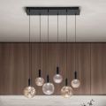 6 Light Blown Glass Chandelier with Balloton Decoration - Fairy