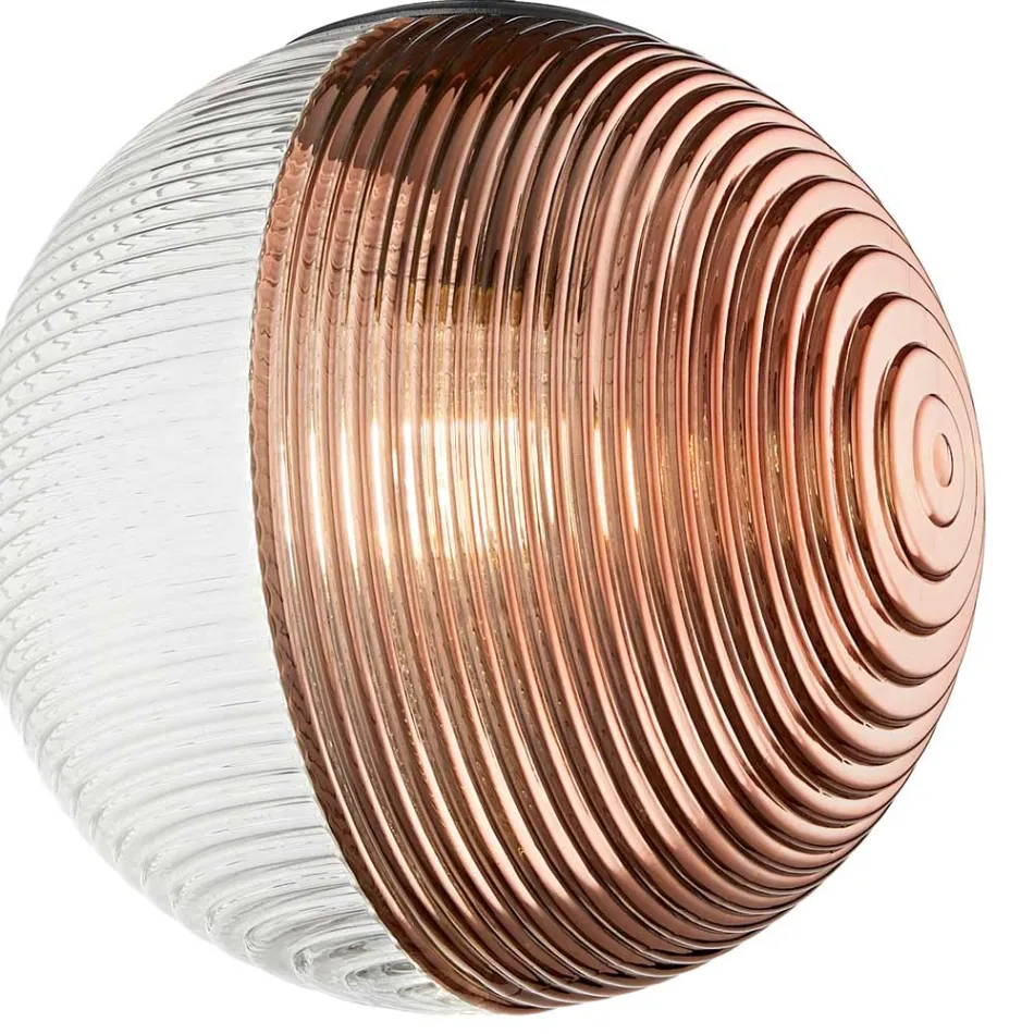 Chandelier with 8 Lights in Blown Glass in the Shape of a Sphere Made in Italy - Prilla Viadurini