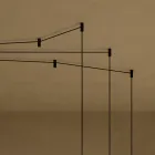 Chandelier with Canneté Glass Cylinders Made in Italy - Oris Viadurini