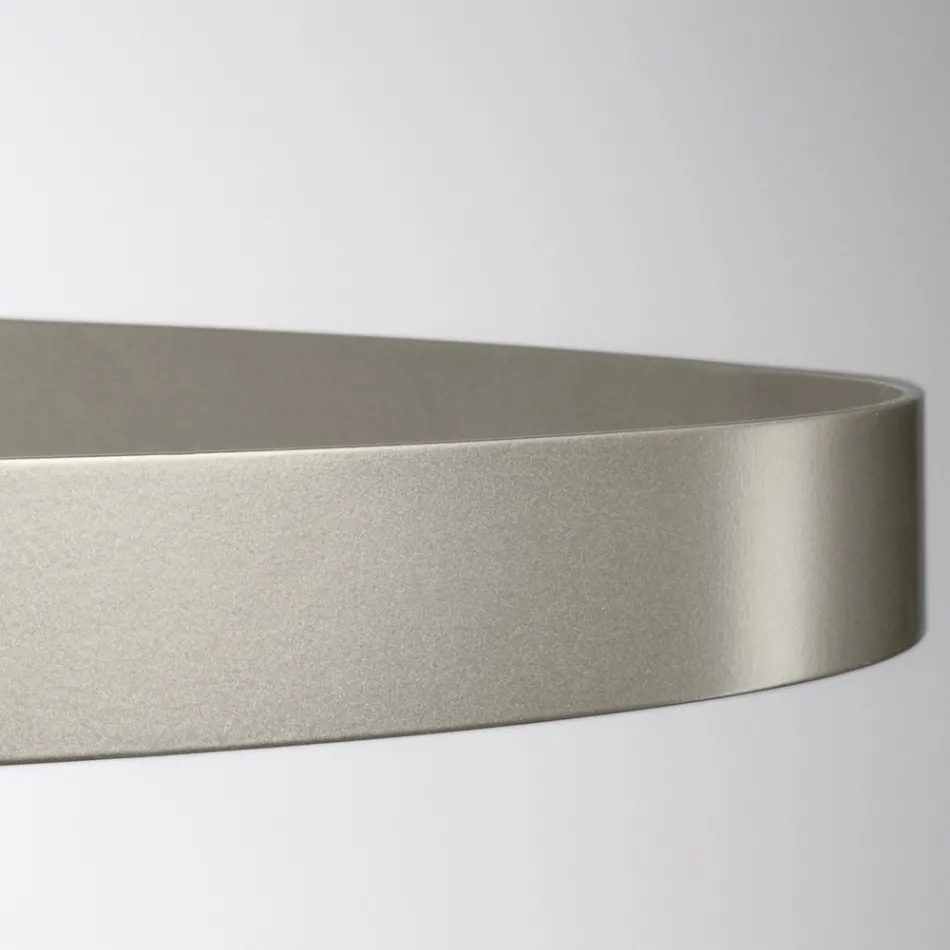 Chandelier with Glass Body and 3 Aluminum Circles - Clara Viadurini