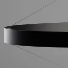 Chandelier with Glass Body and 6 Aluminum Circles - Clara Viadurini