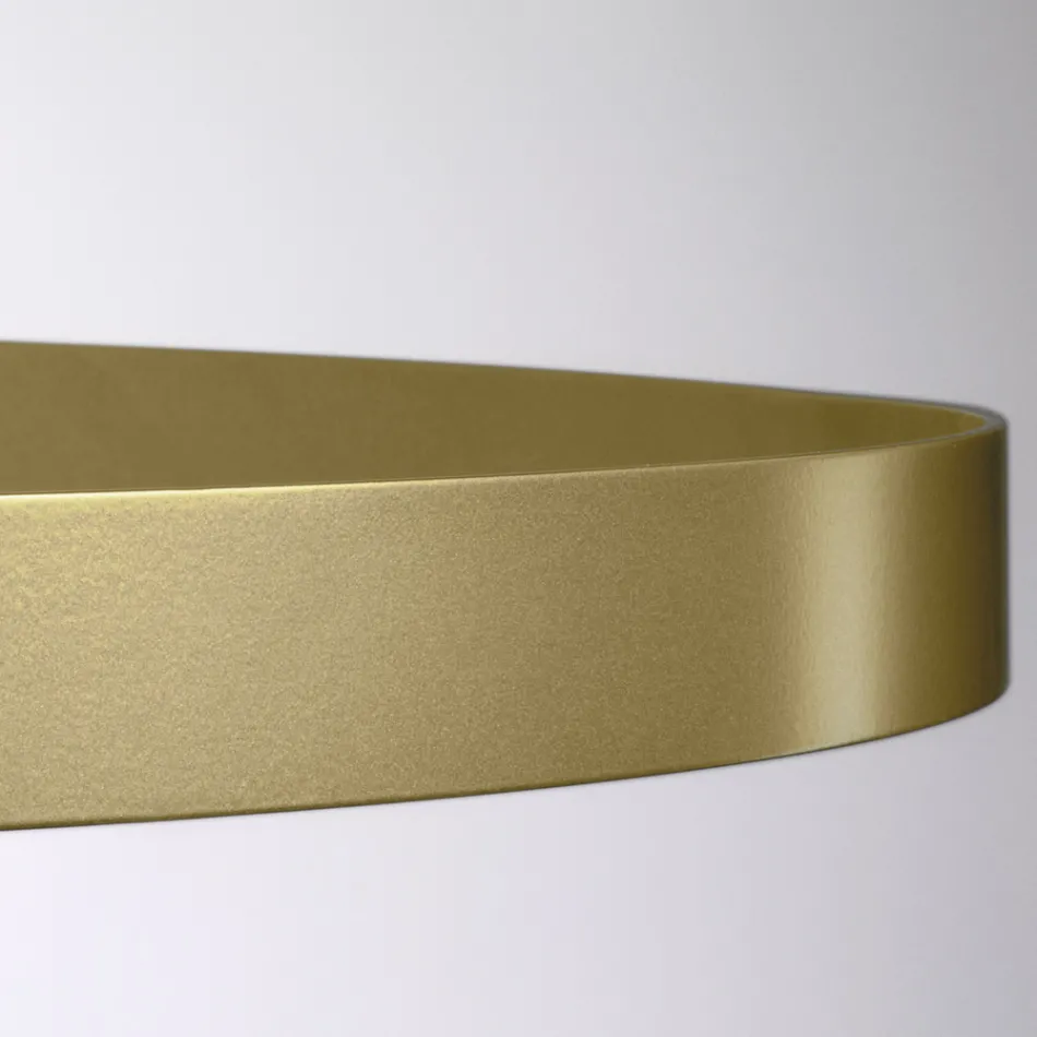 Chandelier with Glass Body and 6 Aluminum Circles - Clara Viadurini