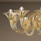 12 Lights Handmade Venetian Glass Chandelier Made in Italy - Margherita Viadurini