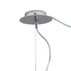 Decentralized Two-Light Chandelier in Handcrafted Glass Made in Italy - Soffio Viadurini