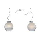 Off-Center Chandelier in Hand-Laid Glass Made in Italy - Iride Viadurini