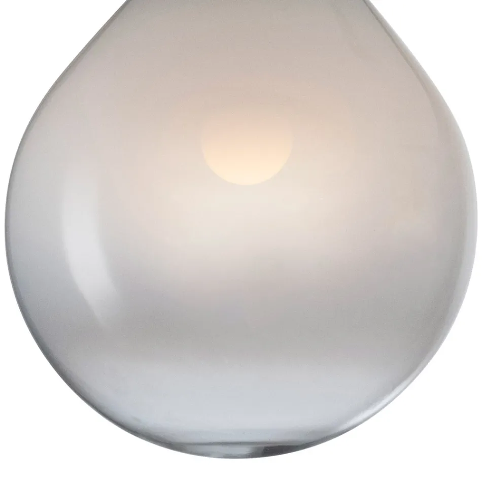 Off-Center Chandelier in Hand-Laid Glass Made in Italy - Iride Viadurini