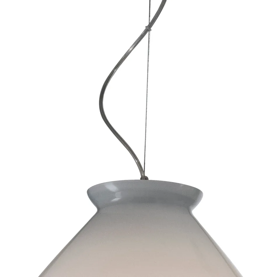 Off-Center Chandelier in Hand-Laid Glass Made in Italy - Iride Viadurini