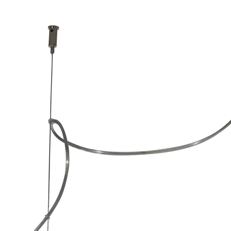 Off-Center Chandelier in Hand-Laid Glass Made in Italy - Iride Viadurini