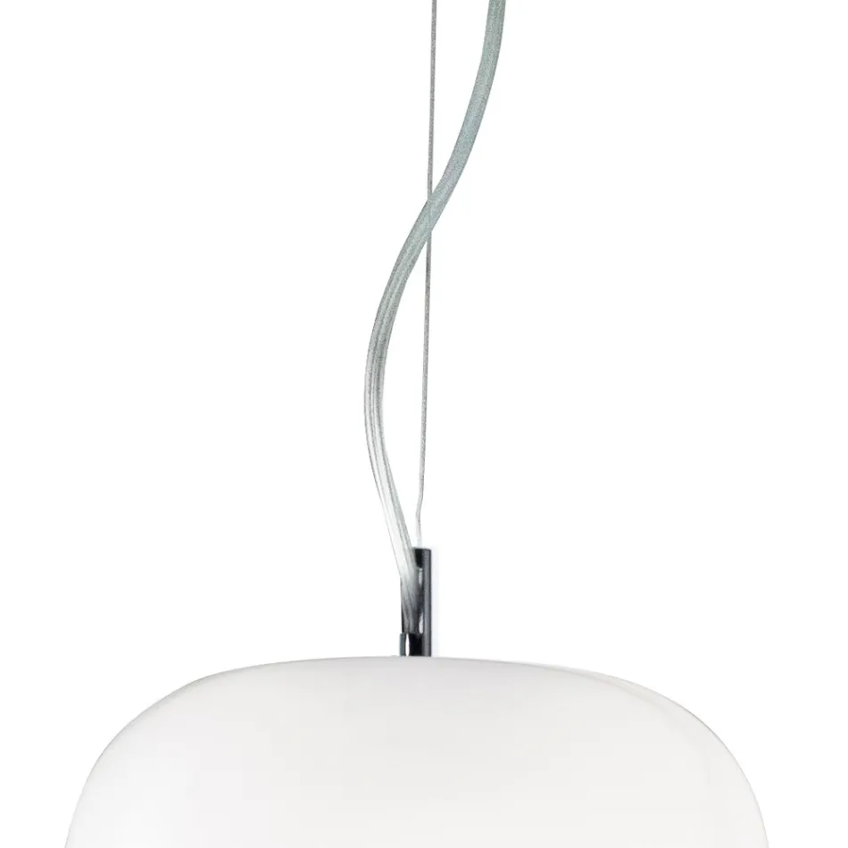 Decentralized Three-Light Venetian Glass Chandelier Made in Italy - Soffio Viadurini