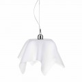 Modern design white pendant light Dafne, 36x36 cm, satin finish