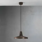 Chandelier of industrial style design in antique iron Monica Viadurini