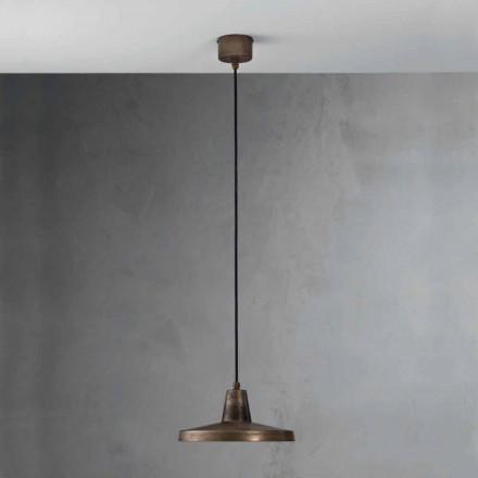 Chandelier of industrial style design in antique iron Monica Viadurini