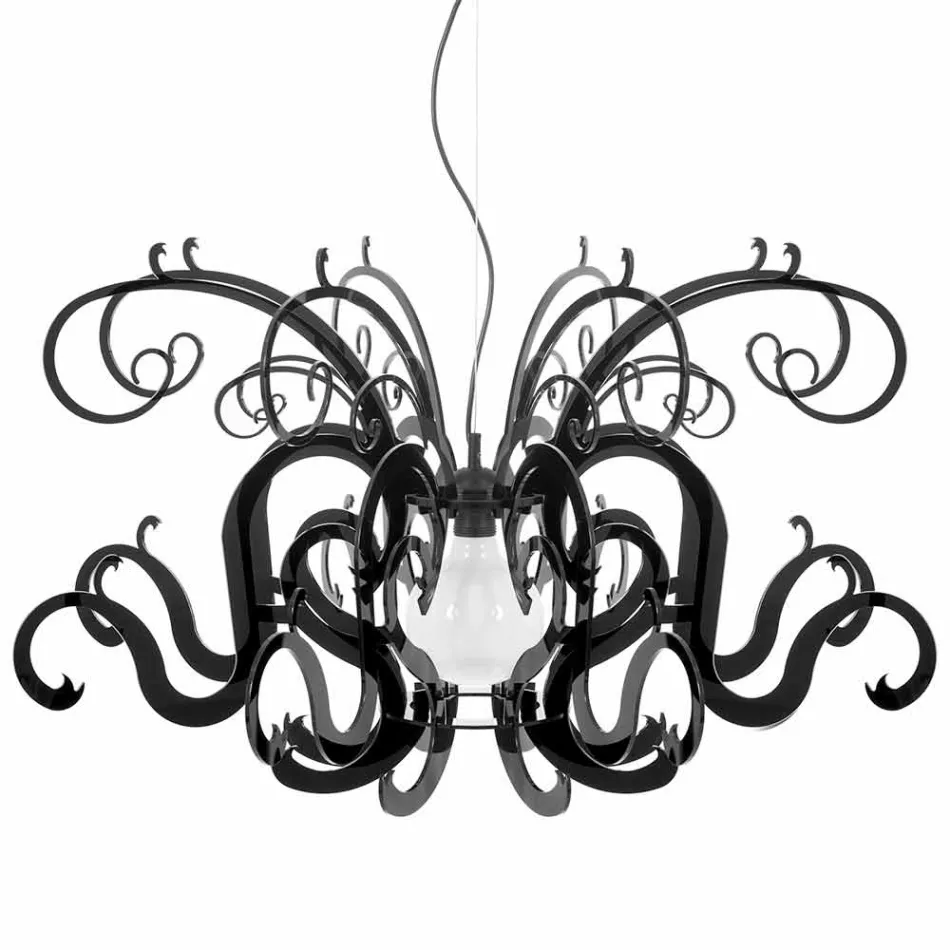 Modern design plexiglass chandelier made in Italy, Malito Viadurini