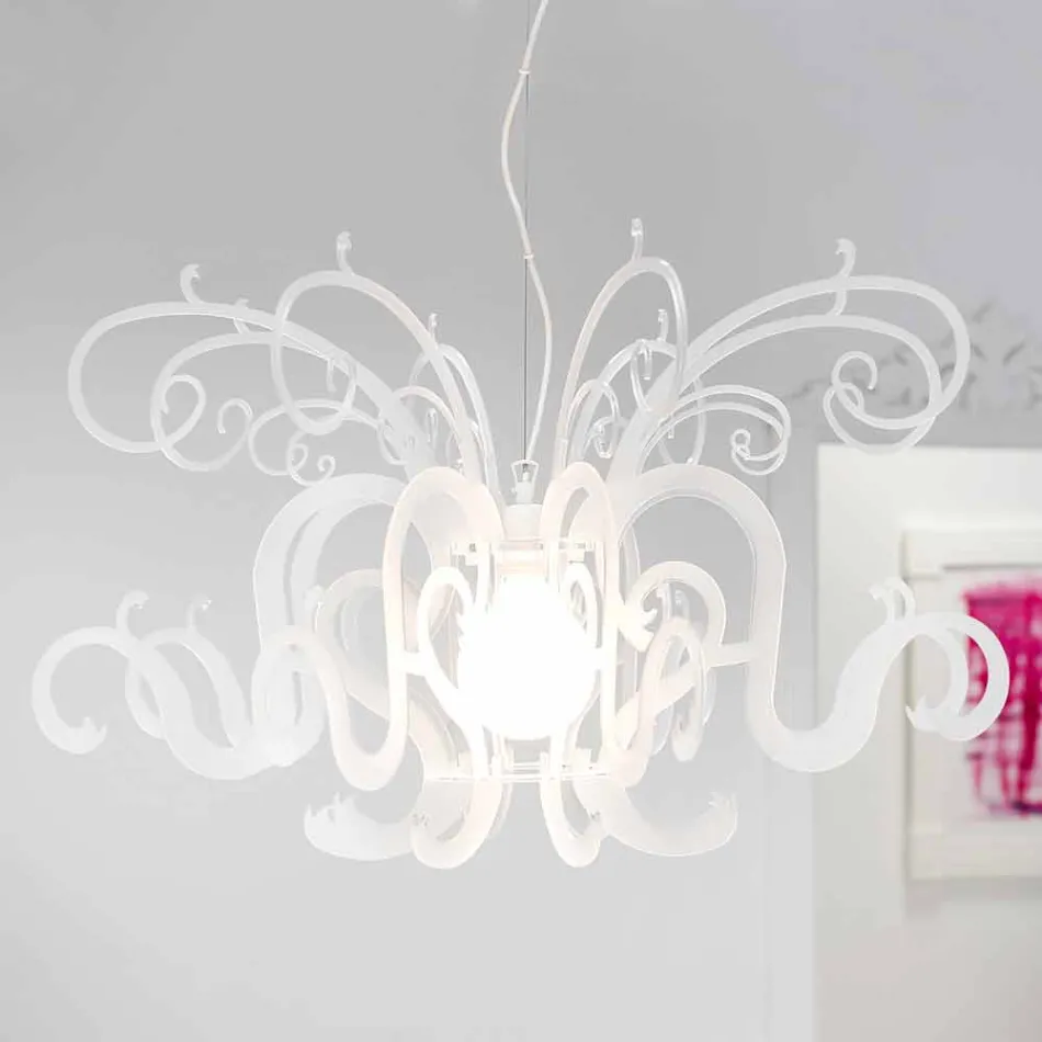 Modern design plexiglass chandelier made in Italy, Malito Viadurini