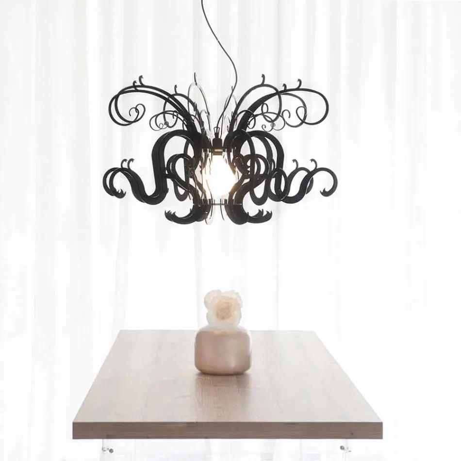 Modern design plexiglass chandelier made in Italy, Malito Viadurini