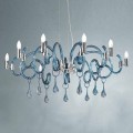 Handmade Venetian Glass Chandelier with 9 Lights Made in Italy - Bernadette