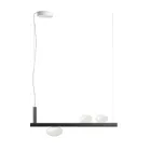 Aluminum Chandelier with White Blown Glass Light - Alma Viadurini