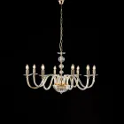 Made in Italy Glass and Rhinestone Chandelier for Interior Decor - Madrid Viadurini