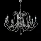 Chrome-Plated Iron Chandelier Made in Italy for Interior Decorating - Prague Viadurini