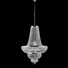 Iron and Gold Chandelier with Rhinestones Made in Italy for Interior Decorating - Austria Viadurini