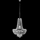 Iron and Gold Chandelier with Rhinestones Made in Italy for Interior Decorating - Austria Viadurini