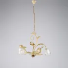 Ivory Lacquered Iron Chandelier Made in Italy for Interior Decor - Marrakech Viadurini