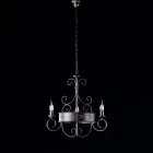 Lacquered and Rusted Iron Chandelier Made in Italy for Interior Decor - Texas Viadurini