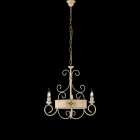 Lacquered and Rusted Iron Chandelier Made in Italy for Interior Decor - Texas Viadurini