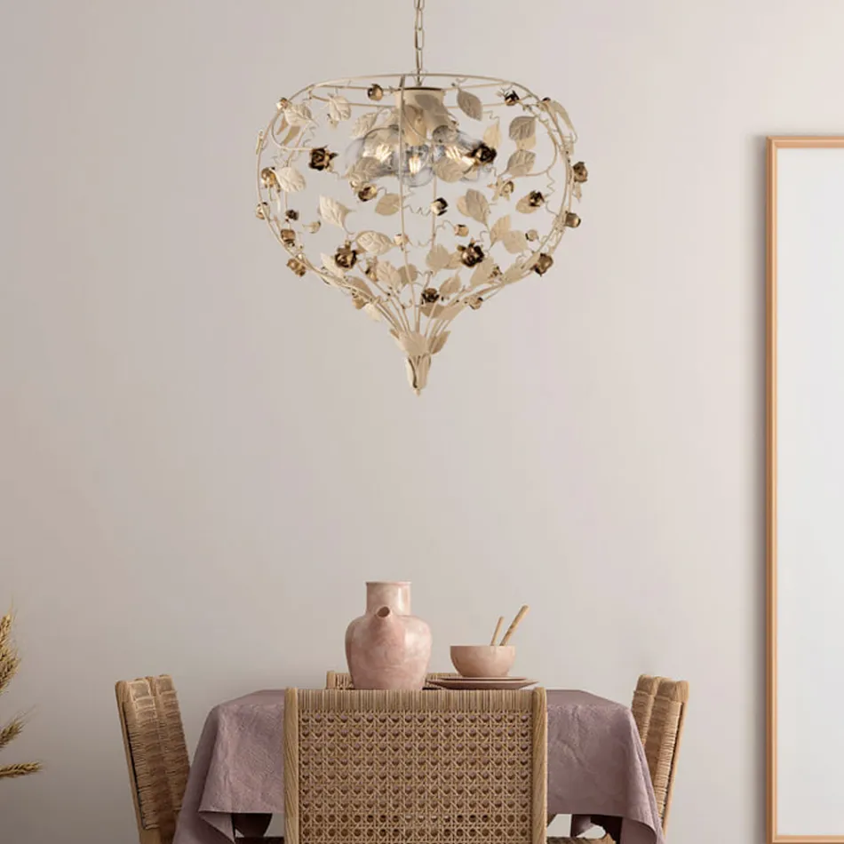 Lacquered Iron Chandelier Made in Italy for Interior Decorating - Capri Viadurini