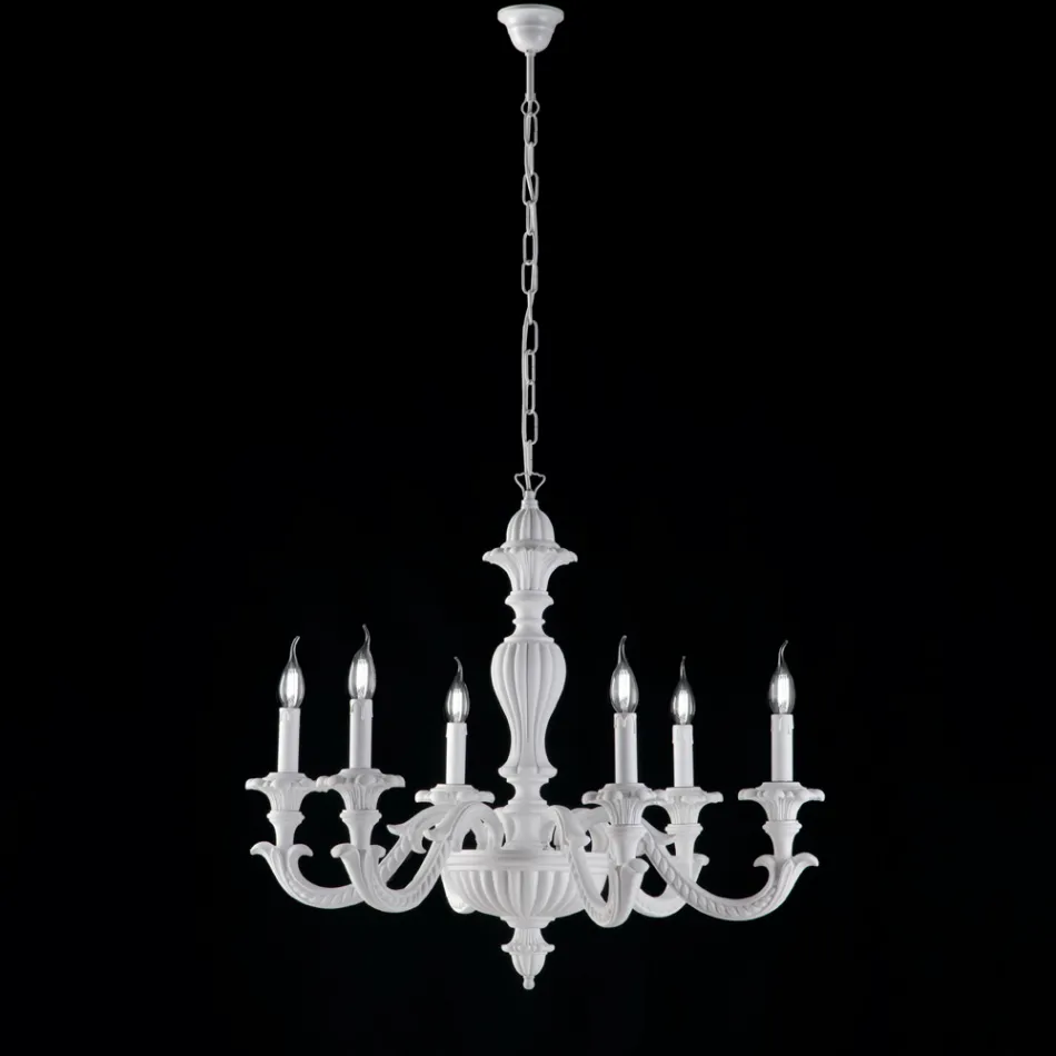 Made in Italy Wooden Chandelier for Interior Decorating - Milan Viadurini