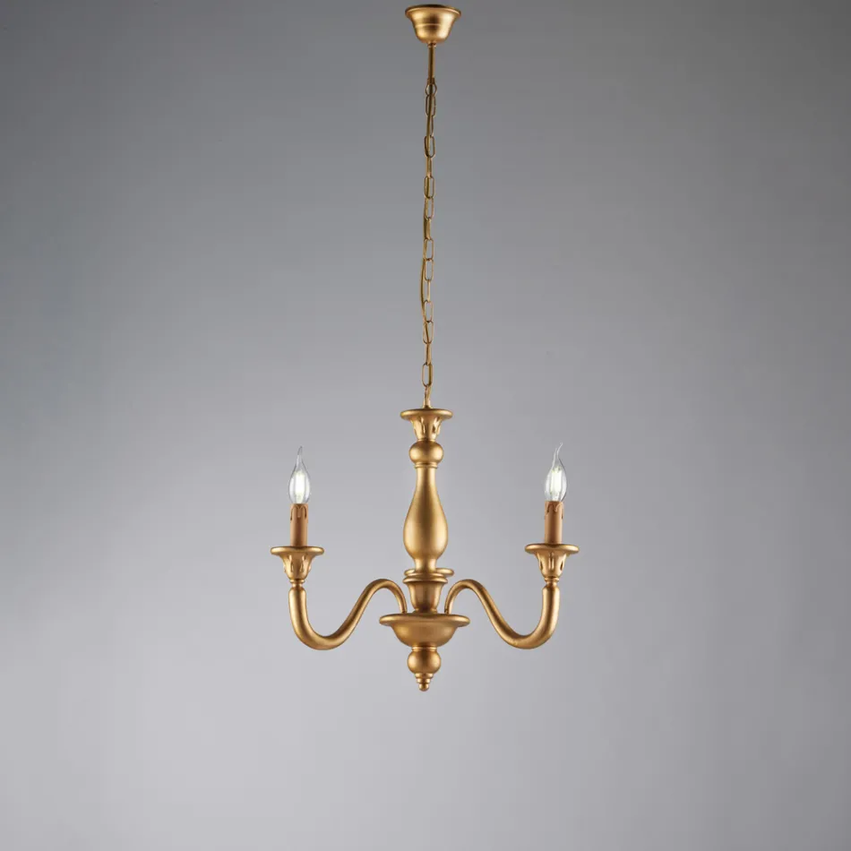 Made in Italy Wooden Chandelier for Interior Decorating - Siena Viadurini