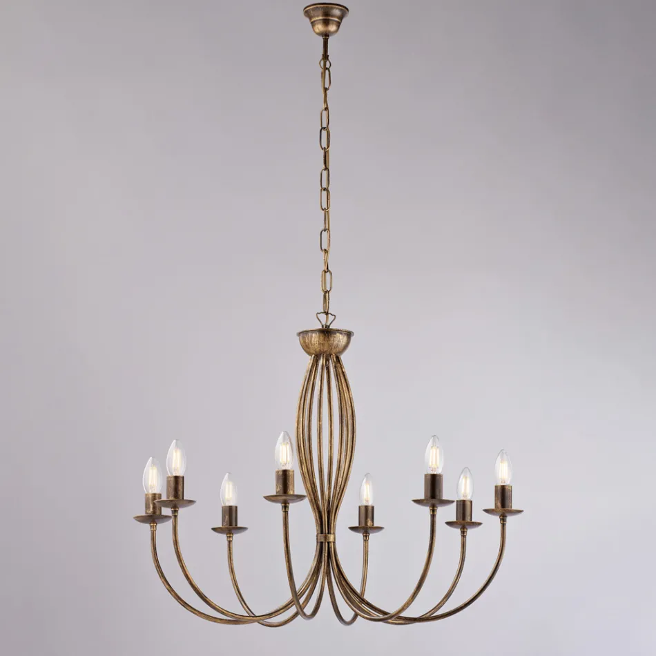 White metal chandelier for illuminating refined spaces – Roccia Viadurini