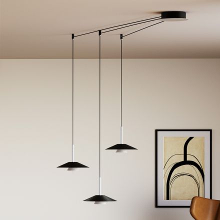 Metal Chandelier with Various Finishes Made in Italy - Mira Viadurini